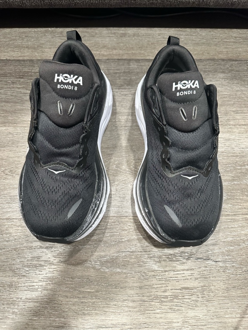 Hoka Bondi 8 Running Shoes - Black/White Size 8.5D Women